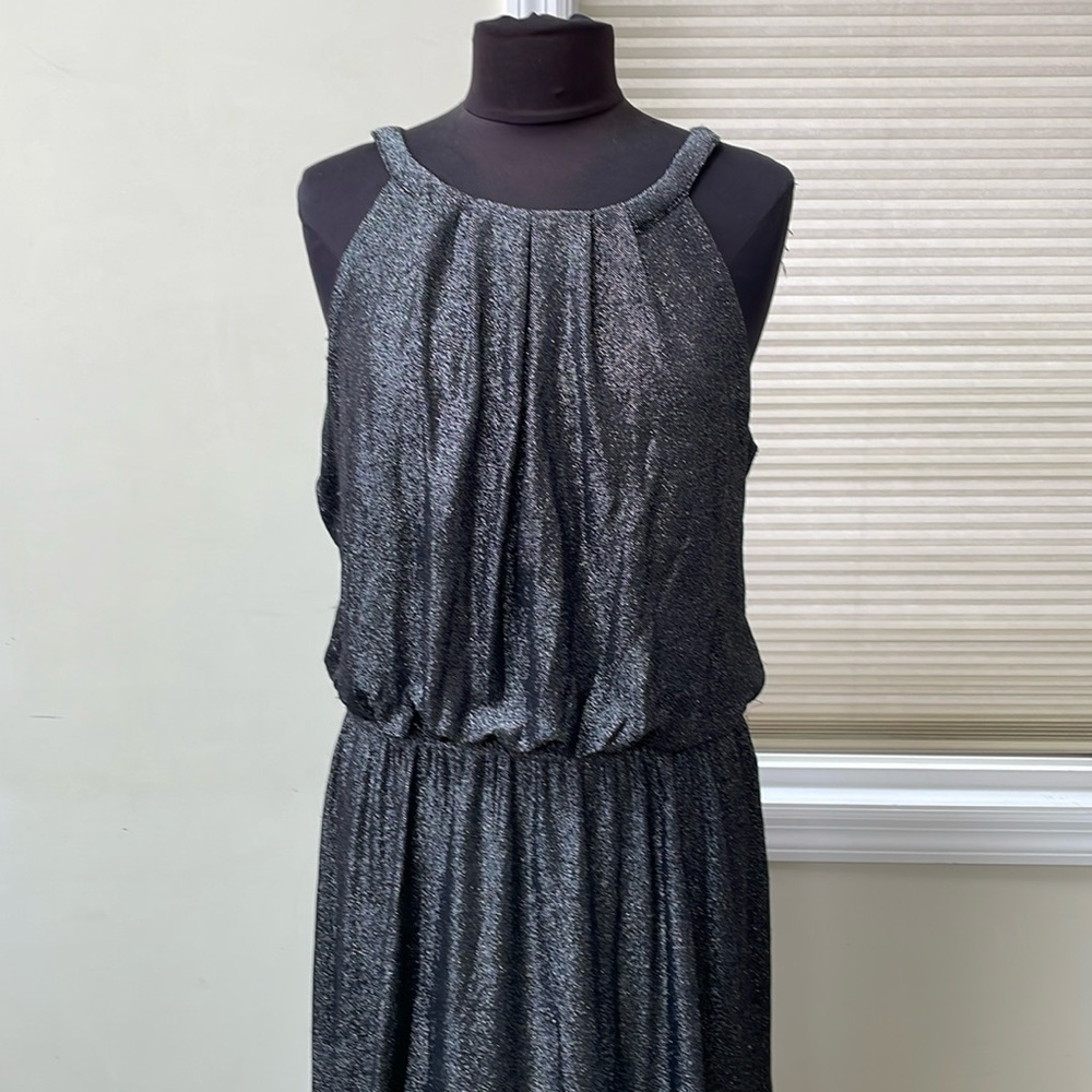 Robbie Bee Metallic Razorback Evening Dress